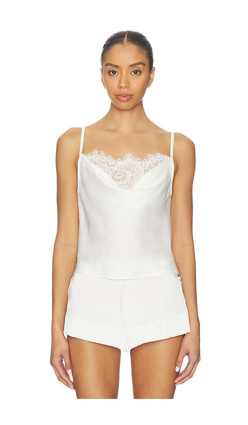 KAT THE LABEL Billie Camisole Top in Ivory. - L also in M, S