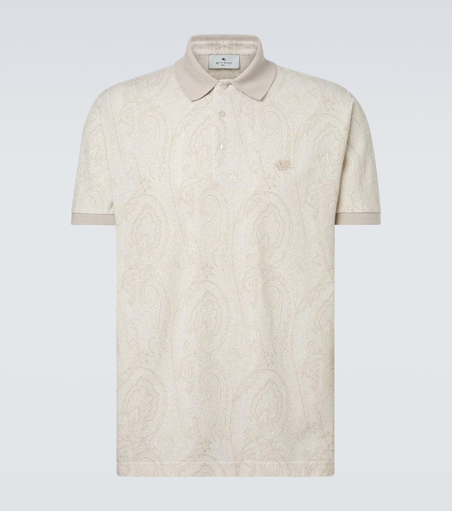 Paisley cotton polo shirt
