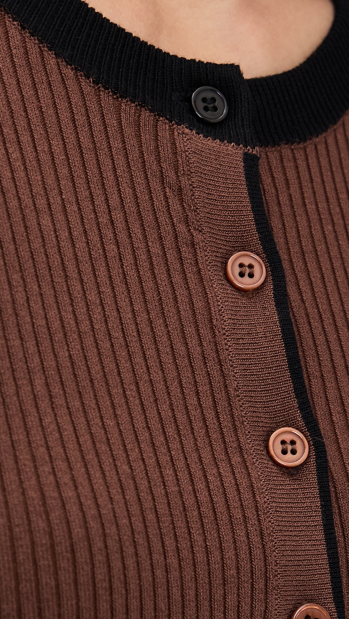 Kaia Cardigan Chocolate/Black