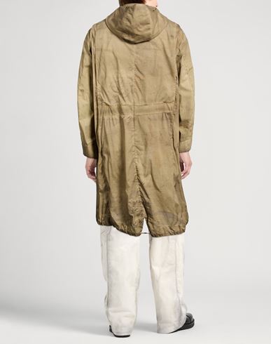 Man Overcoat & Trench Coat Khaki Size 38 Cotton, Elastane