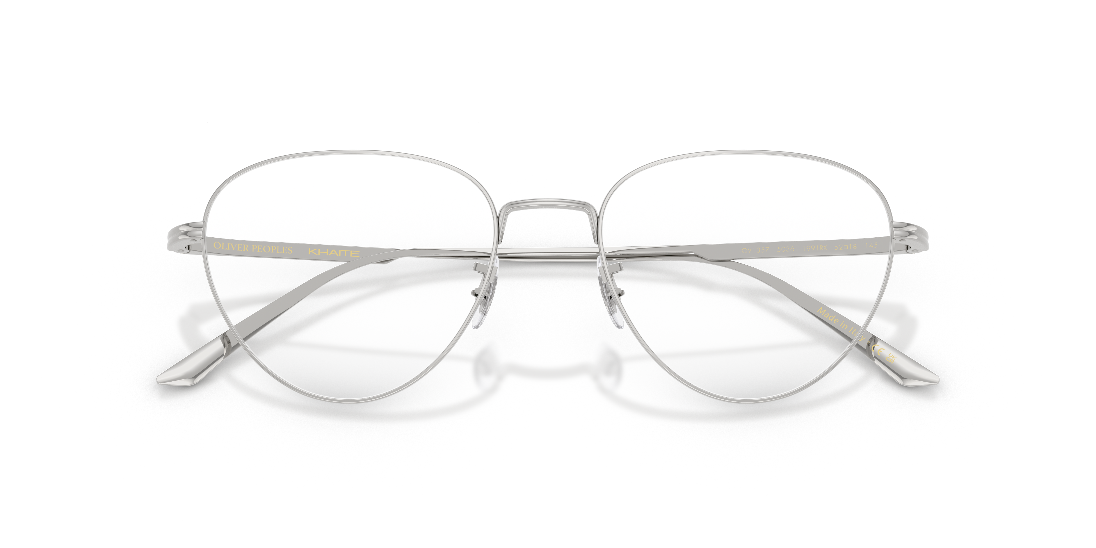 Oliver Peoples Damen Oliver Peoples OV1357 1991RX 5036 Optische Fassungen Metall Silber Transparent Pantos Norma