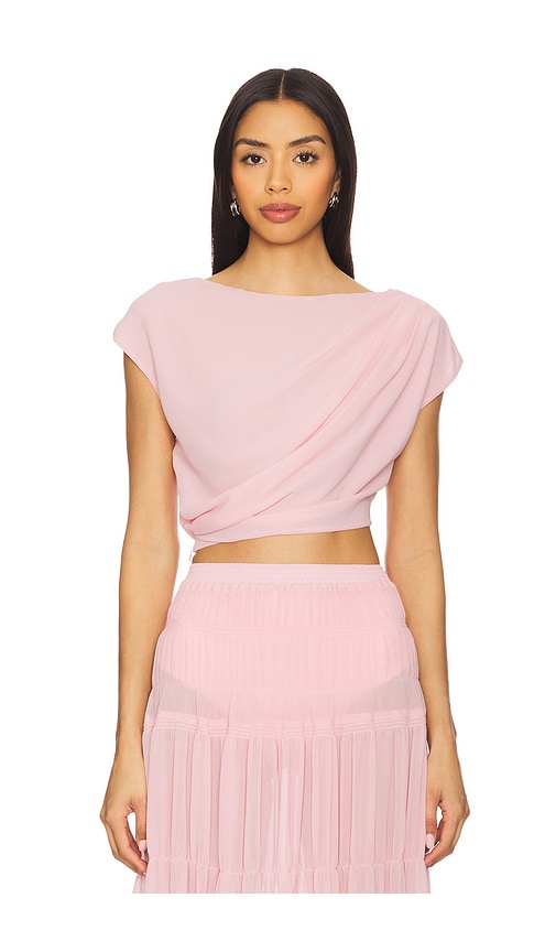 Camila Coelho Yara Crop Top in Baby Pink. XS also in L, M, S