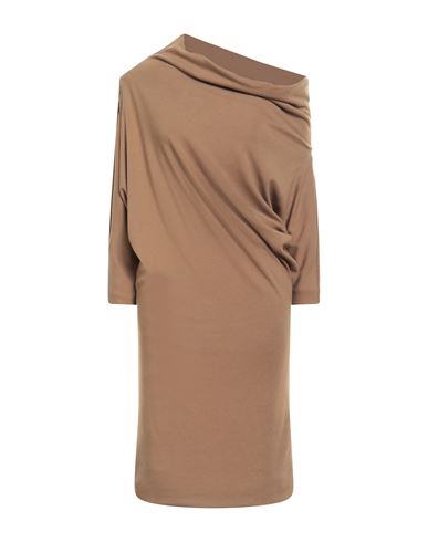Nenah Woman Mini dress Camel Size S Viscose, Polyester, Elastane