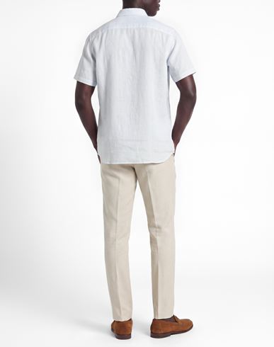 Man Shirt White Size L Linen