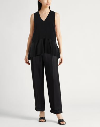 Woman Top Black Size 6 Triacetate, Polyester