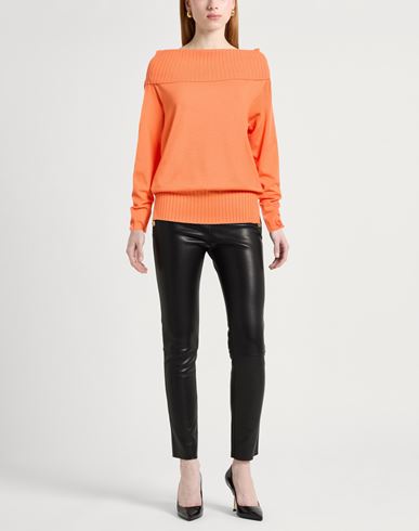 Woman Sweater Orange Size M Viscose, Polyester