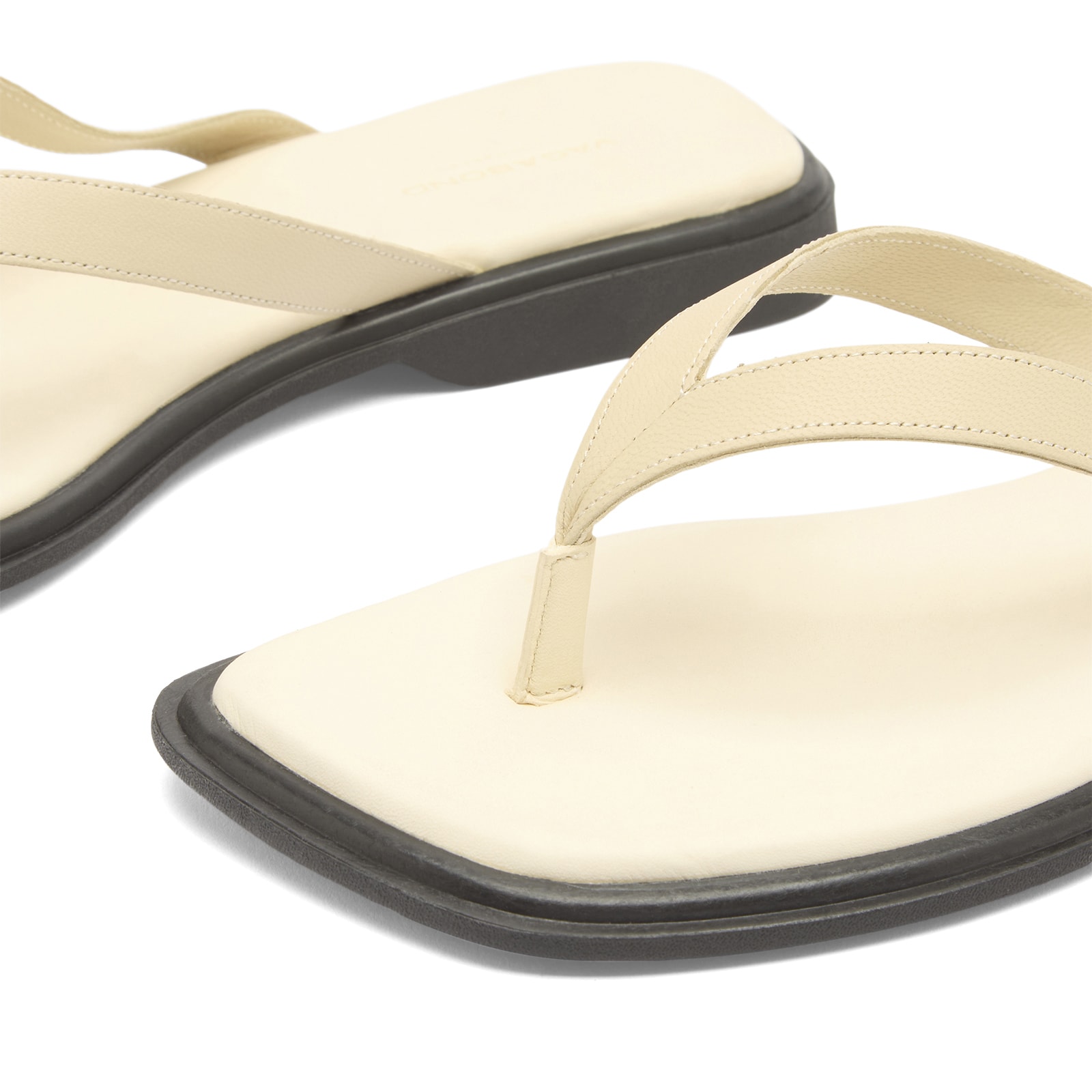 Women's Izzy Leather Flip Flops in Off White