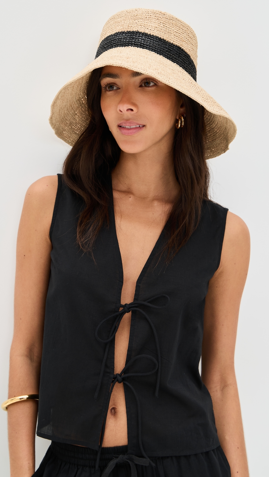 Jenni Kayne | Jenni Kayne Crochet Raffia Sun Hat Black  display picture 1