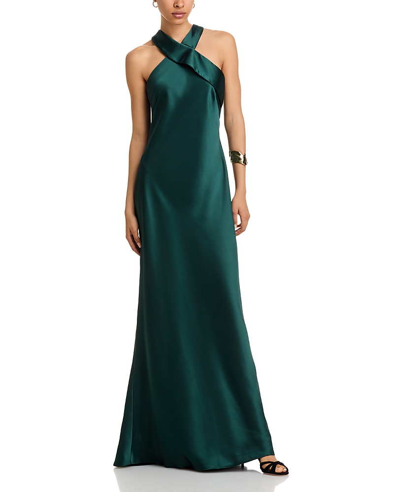Sleeveless Satin Gown - Exclusive