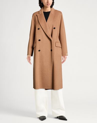 Paltò Fabbrica Woman Coat Camel Size 12 Wool, Nylon