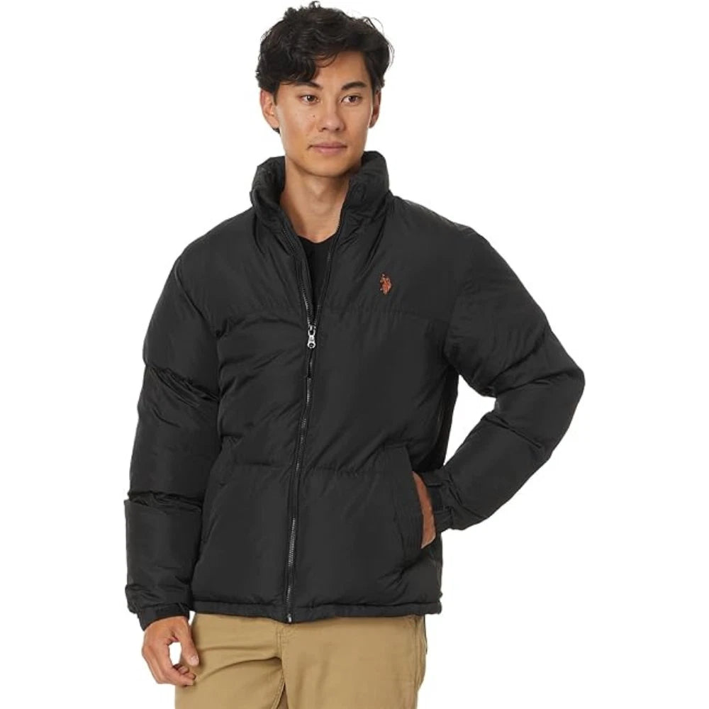 U. S. Polo Assn. Big Channel Puffer Jacket Men's Black Full Zip SGN1700