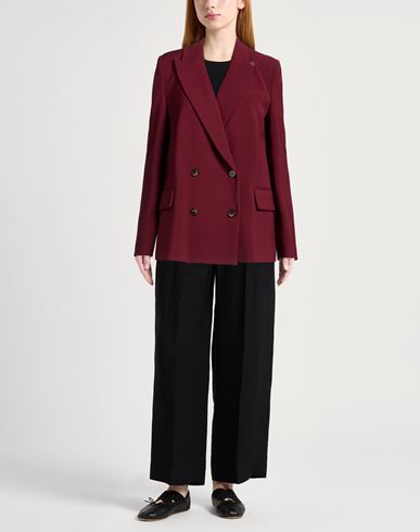 Woman Blazer Brick Size S Polyester, Elastane