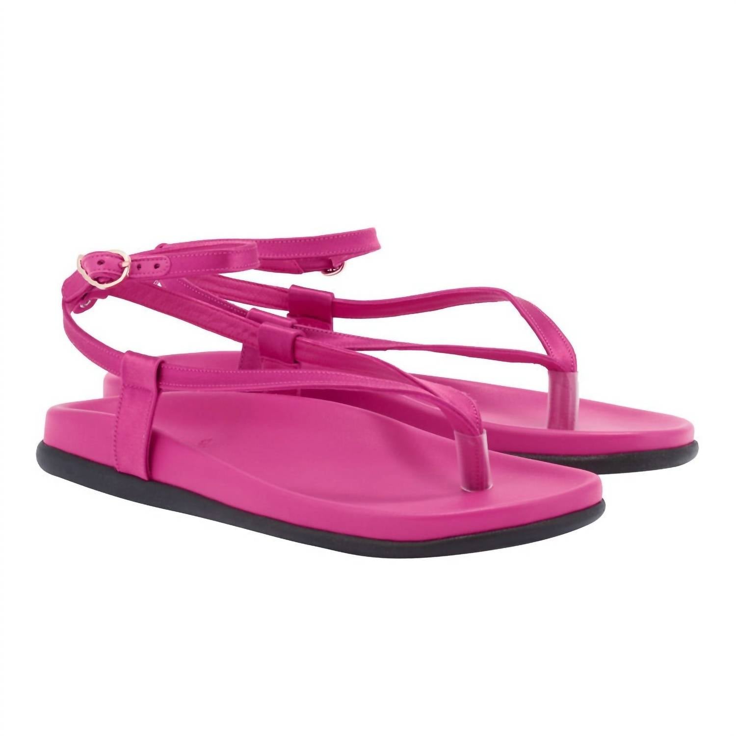 Women's Saloni Foot Sandals In Rich Pink