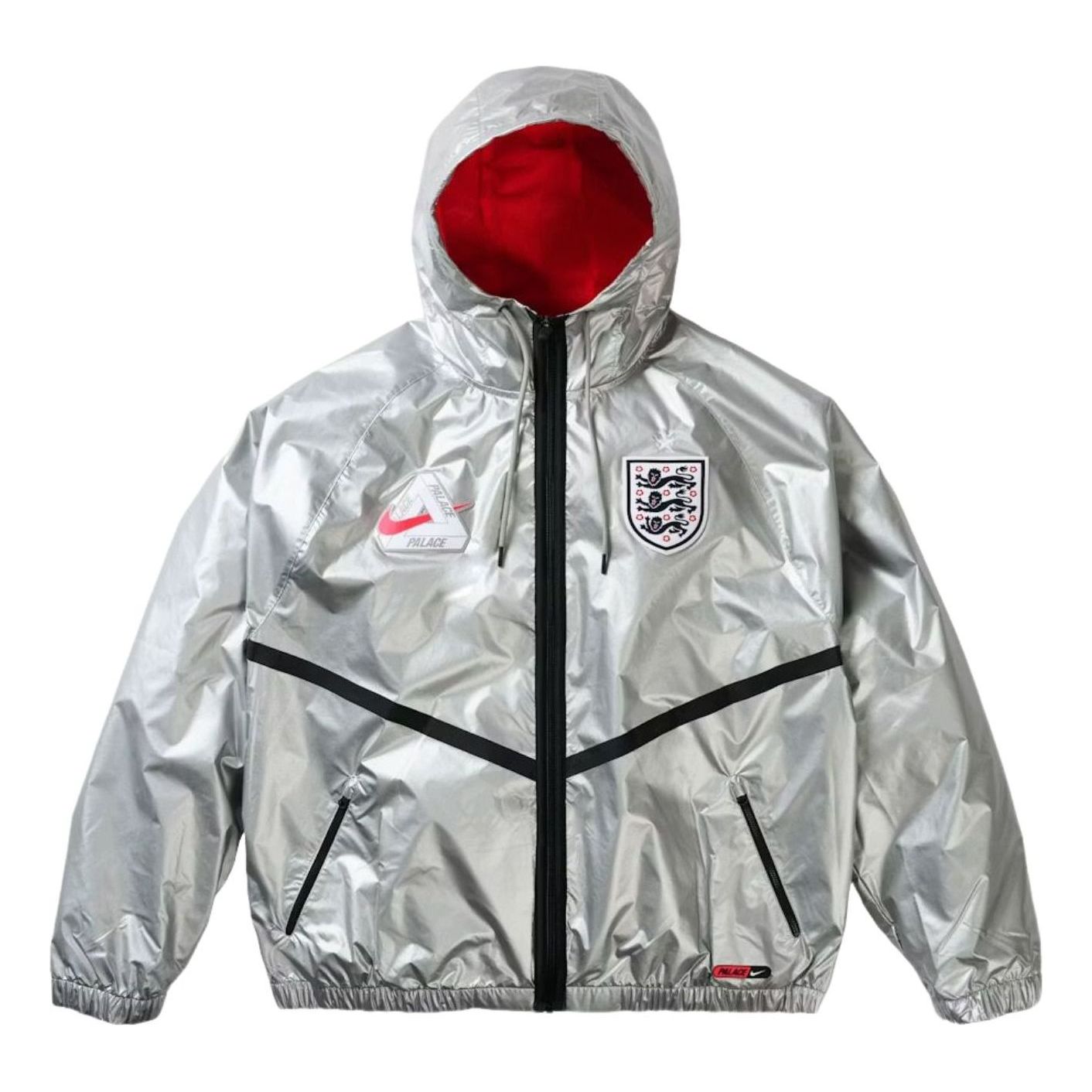 X Palace x England Cryoshot Dri-Fit Academy Anthem Jacket 'Pewter Grey Bright Crimson Black'