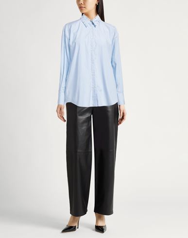 Fabiana Filippi Woman Shirt Sky blue Size 14 Cotton