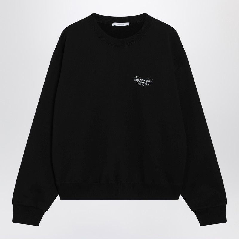 Sweatshirt in Fleece with Stamp Print
