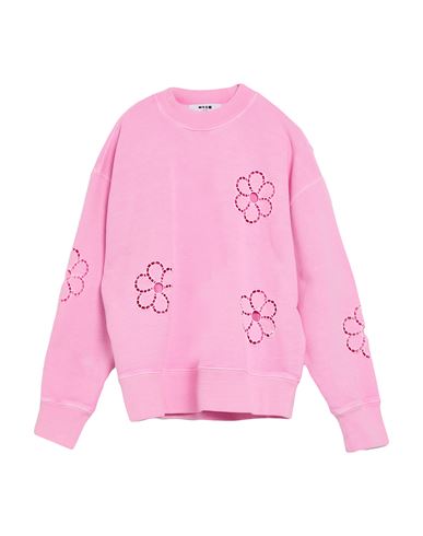 Woman Sweatshirt Pink Size L Cotton
