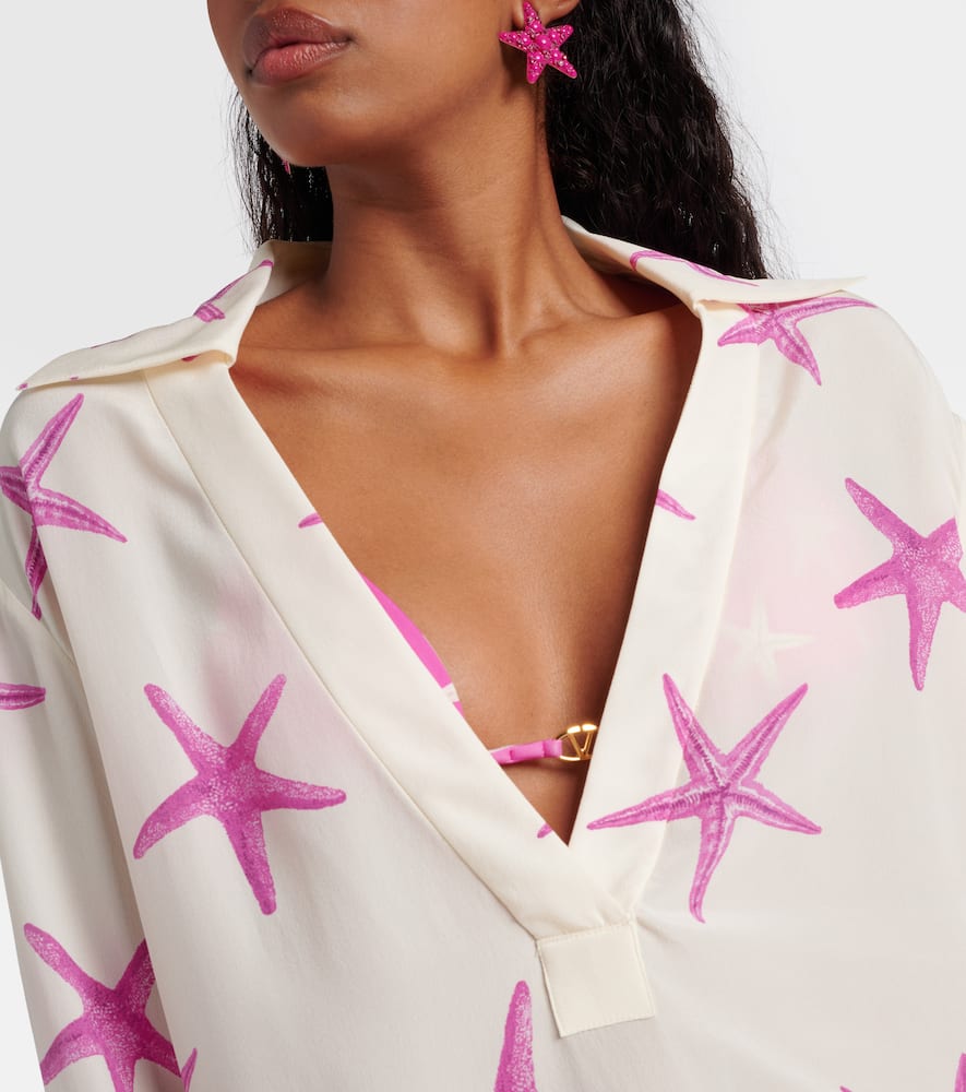 Printed silk shirt