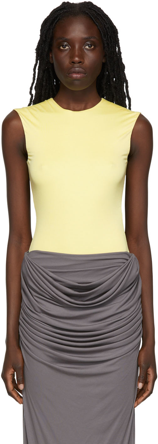 Yellow cutout bodysuit