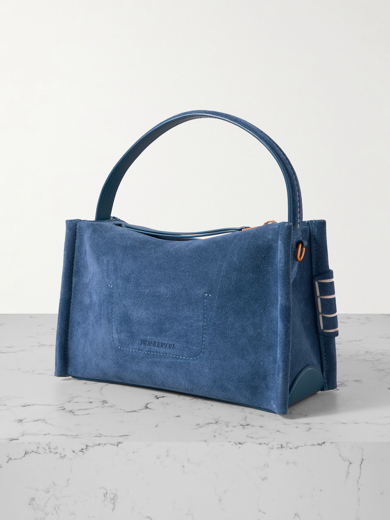 Loafer Small Suede Shoulder Bag - Blue