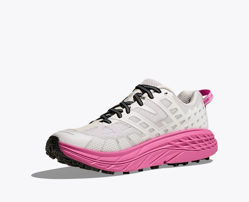 HOKA Speedgoat 2 Shoes in Cosmic Grey/Neon Fuchsia
