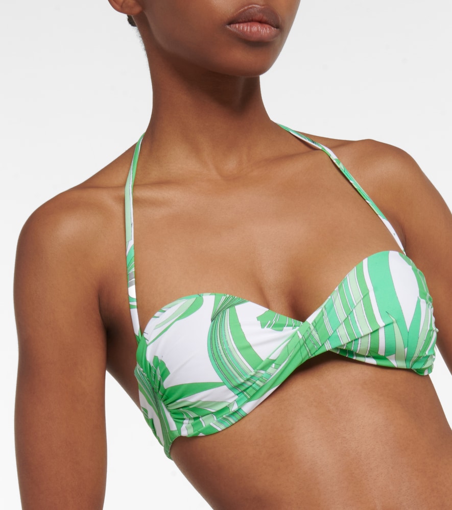 Martinique printed bandeau bikini top
