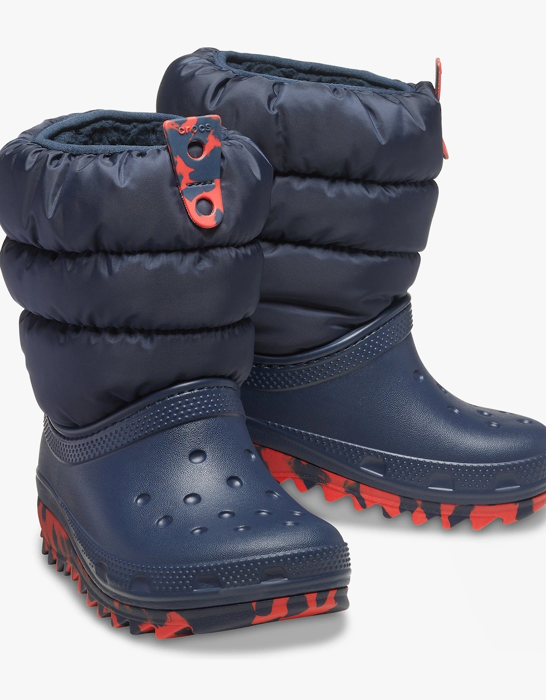 Crocs 207683-410 CLASSIC NEO PUFF Kids Boots Navy - Size: UK 4 small kids