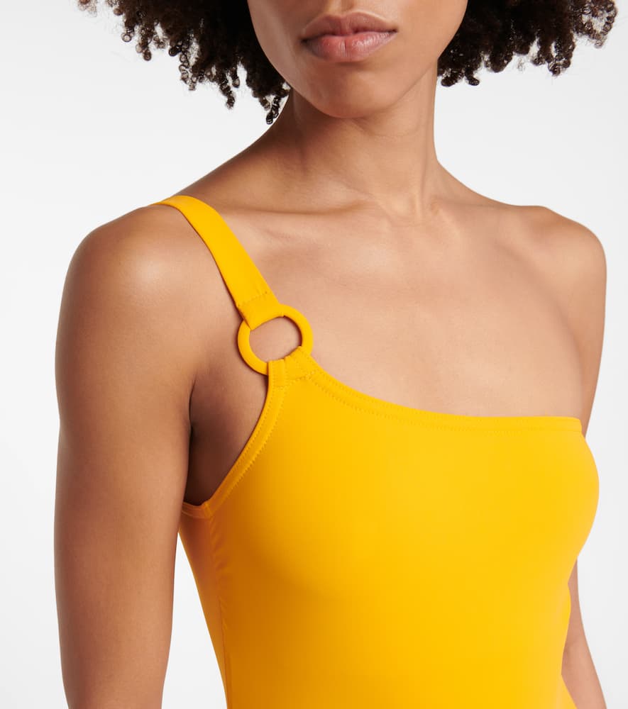 Karla Colletto Ruched one-shoulder swimsuit