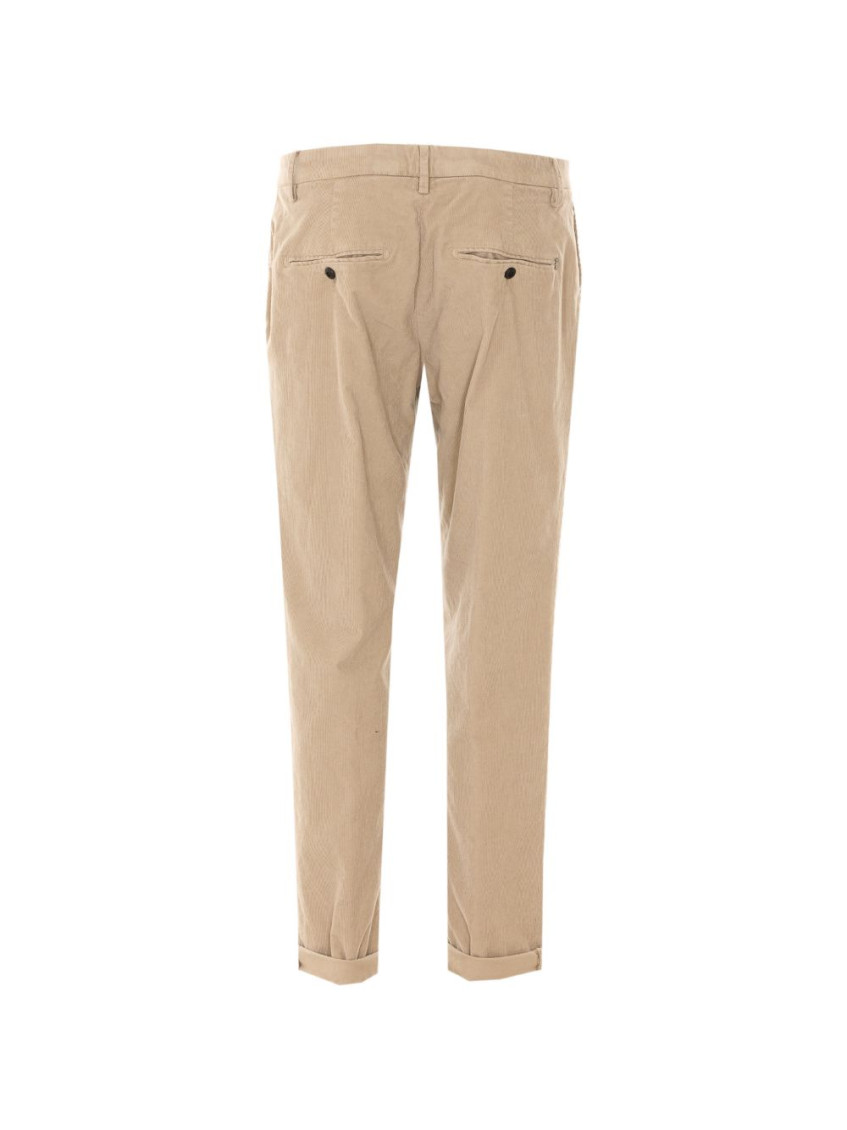 Beige Tailored Chino Pants