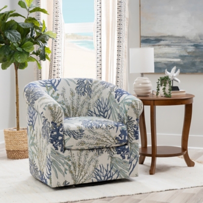 Linon Kaye Chair, Blue Ocean