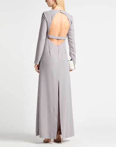Woman Maxi dress Grey Size 4 Polyester, Viscose, Elastane