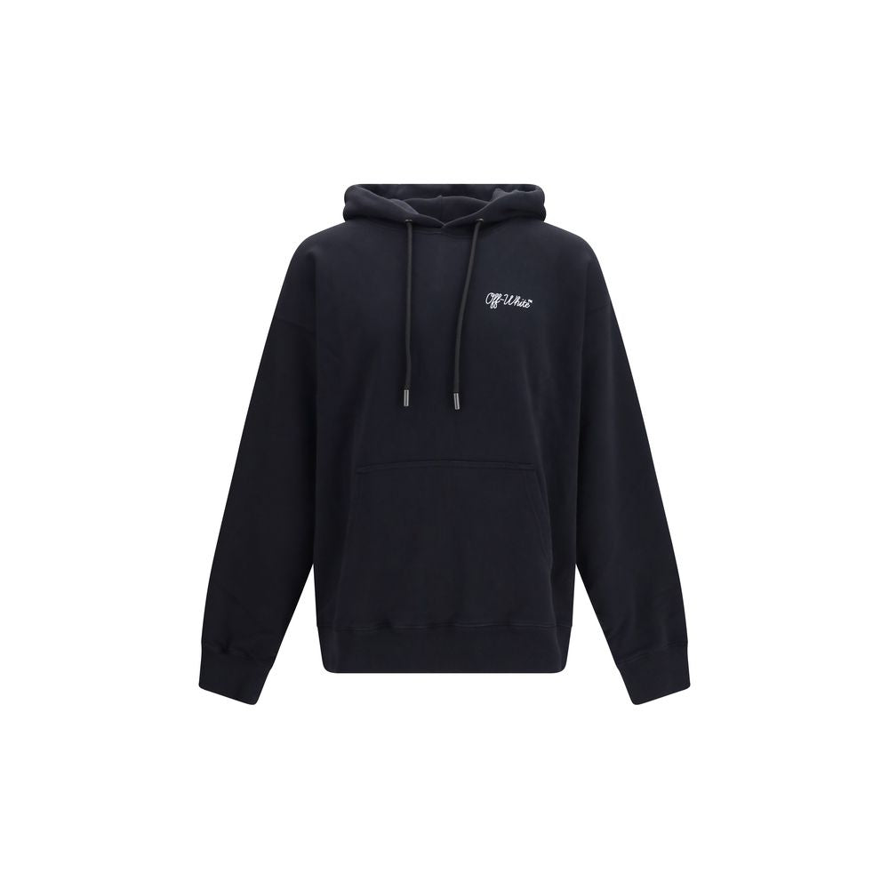 Script Logo Cotton Hoodie — Black