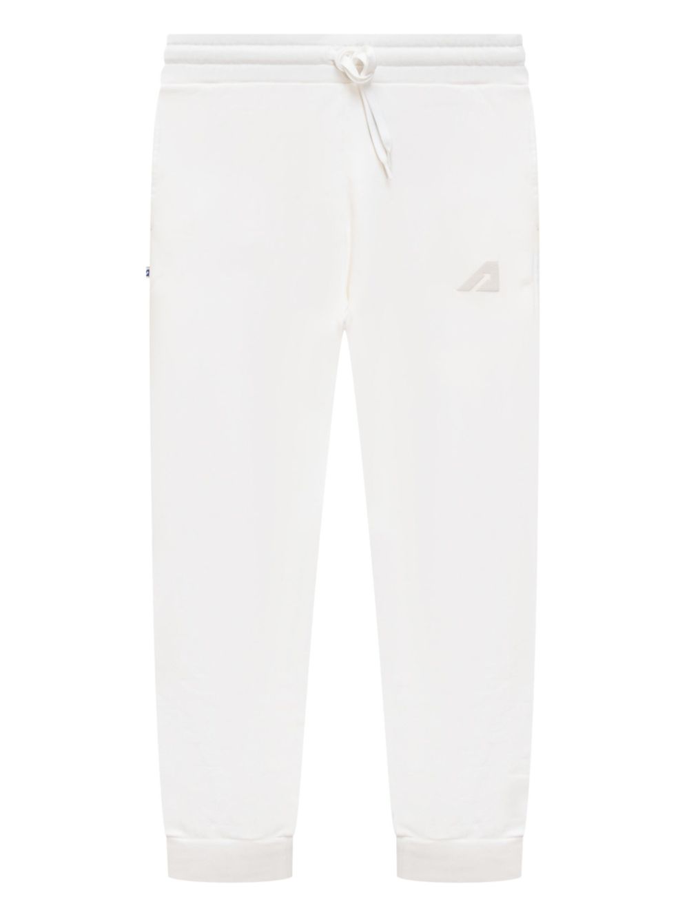 Logo-embroidered cotton track pants - Blue