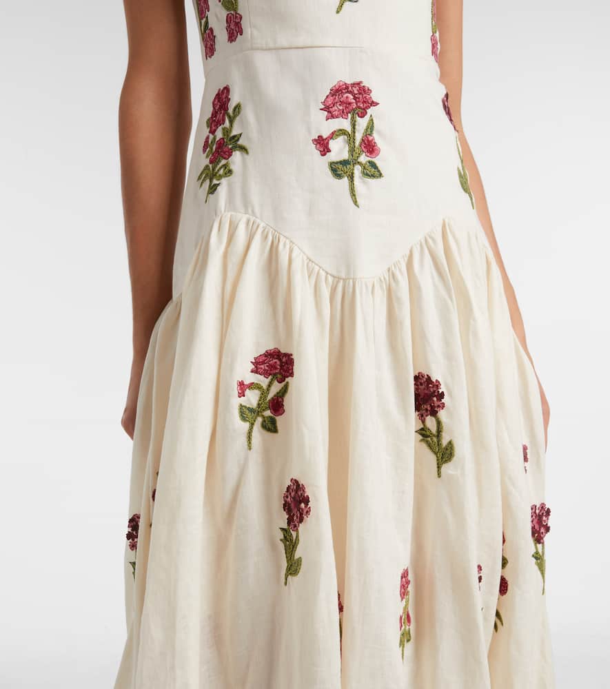 Siembra embroidered linen maxi dress