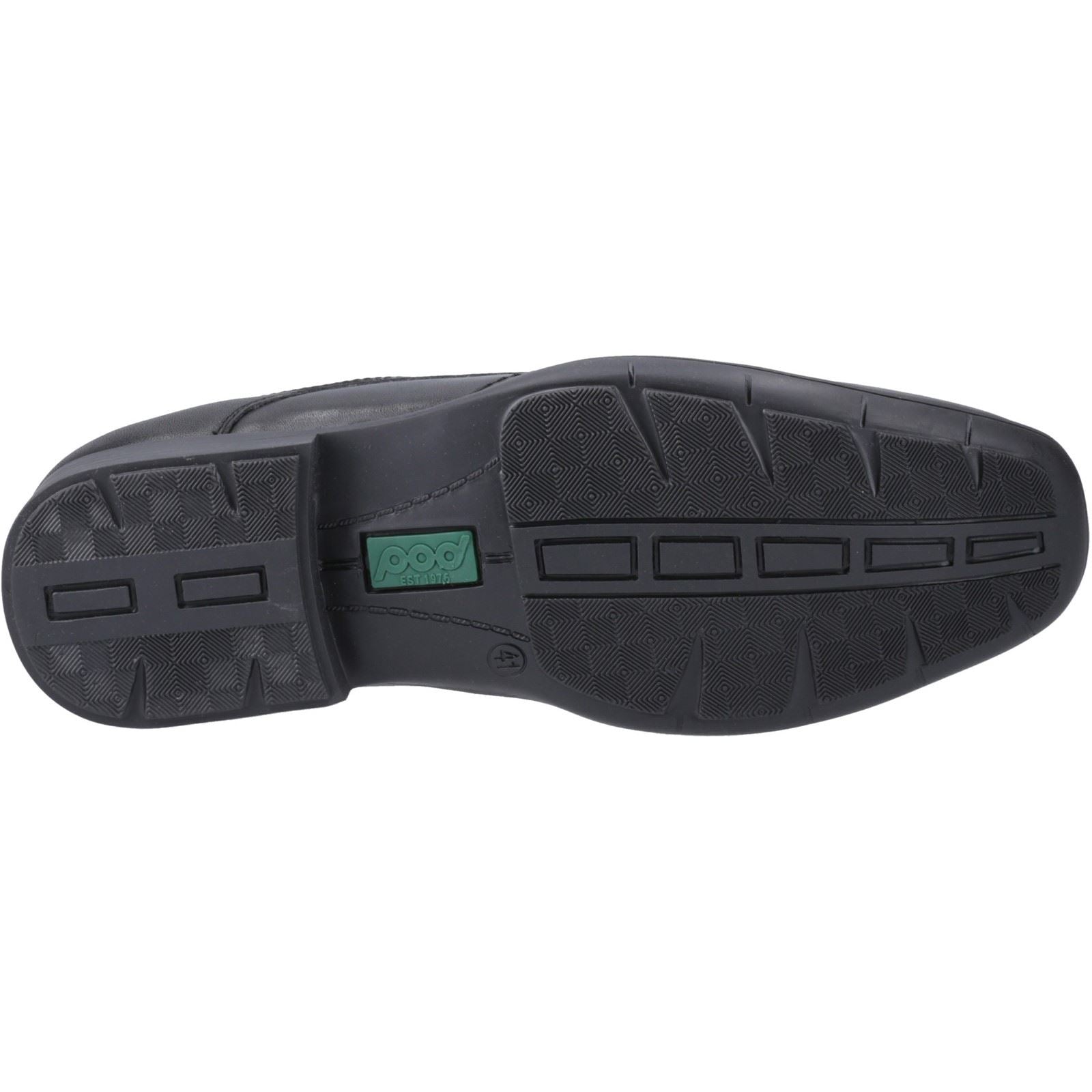 Pod Dundee Leather Men's Black Slip-On Shoe