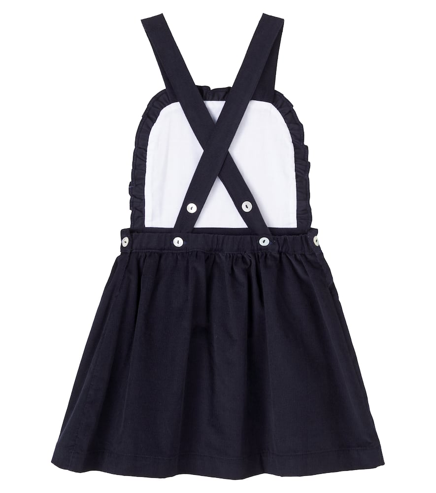 Alexa ruched cotton corduroy dress