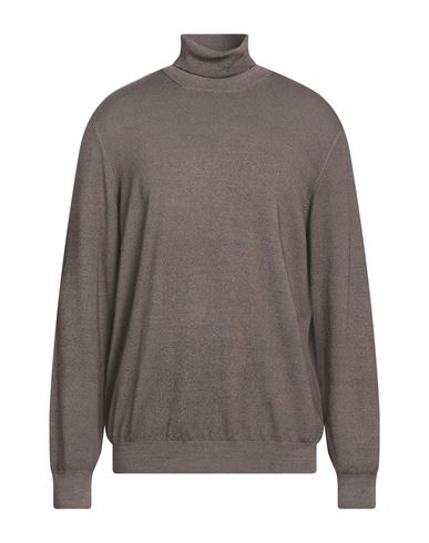 Lardini Man Turtleneck Khaki Size 46 Wool