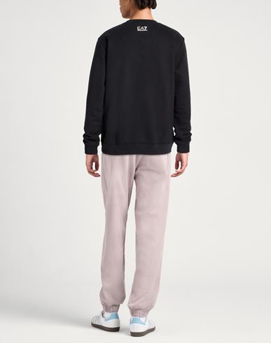Man Sweatshirt Black Size 3XL Cotton, Polyester