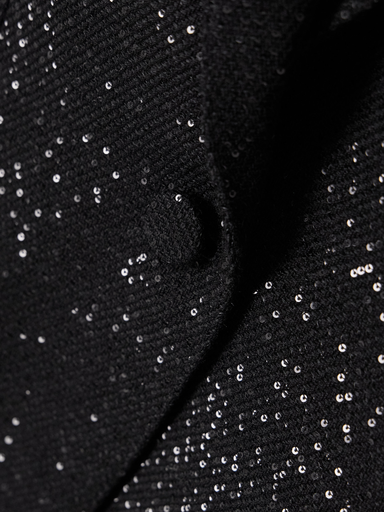Sequin-embellished Wool-blend Blazer - Black