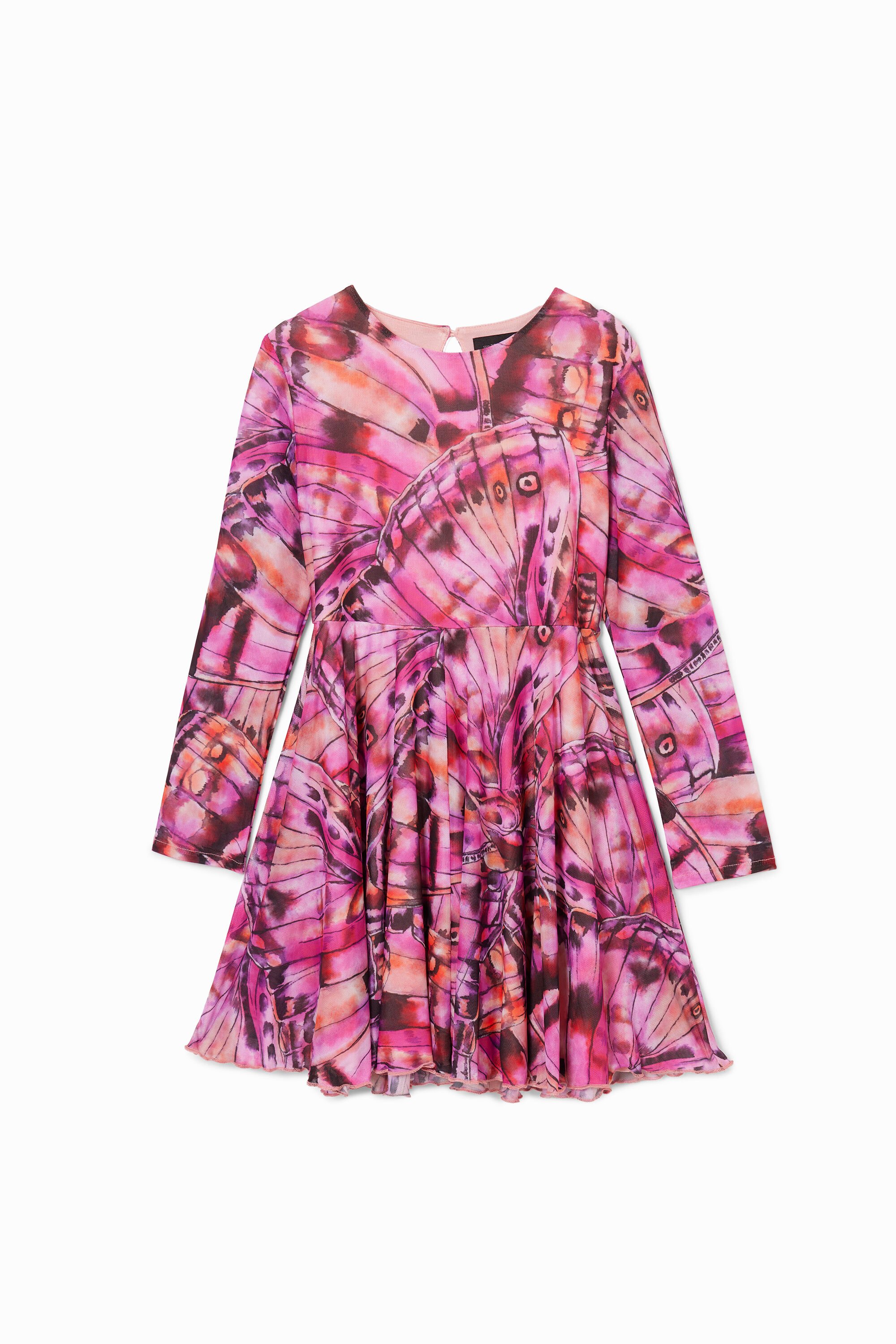 Short dress with butterfly wing