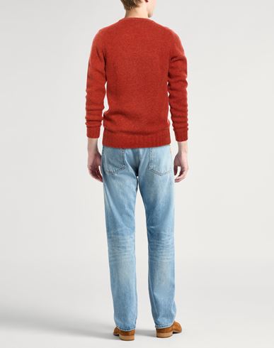 Man Sweater Rust Size 44 Virgin Wool, Cashmere, Polyamide