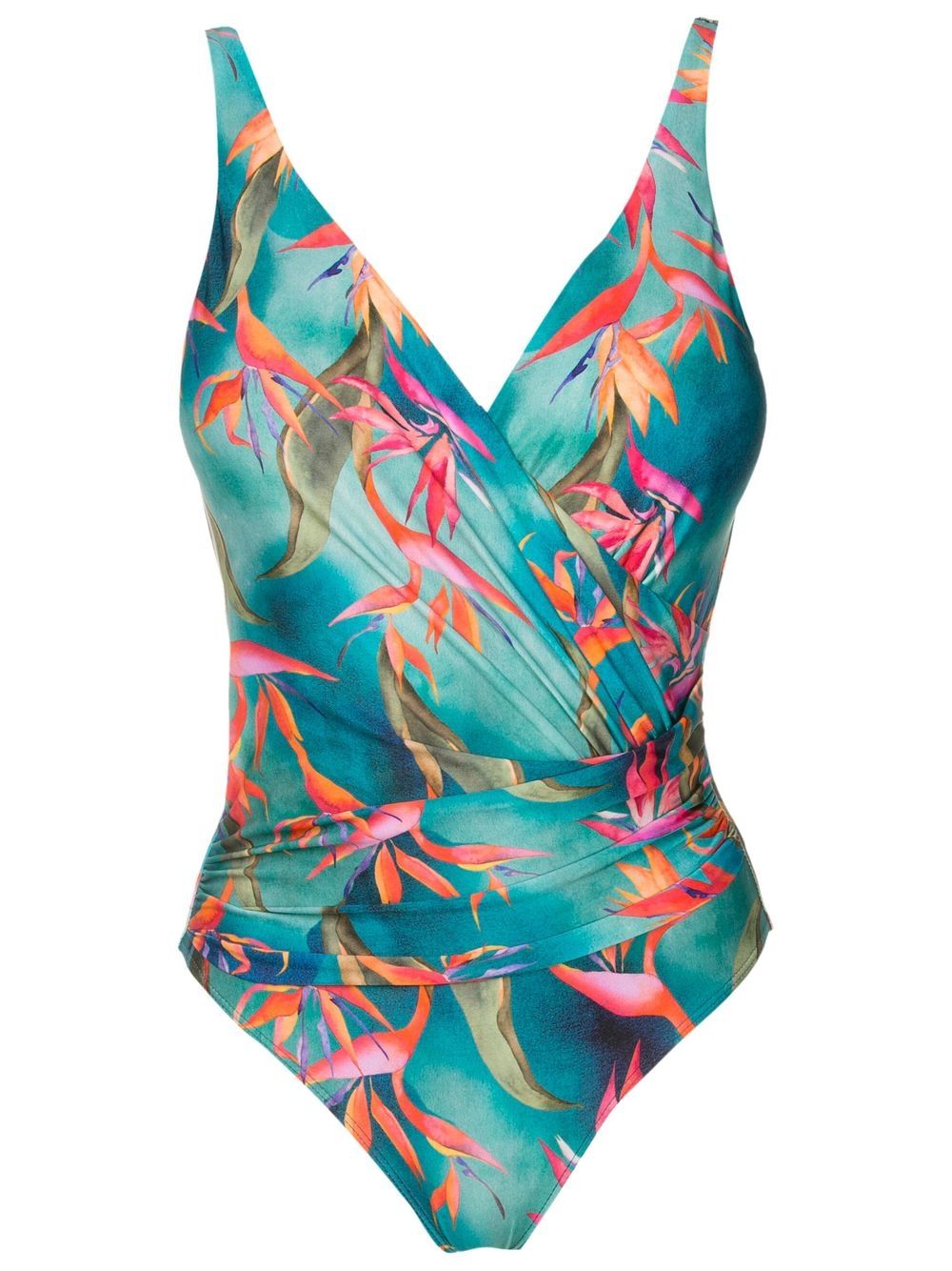 Maisa graphic-print swimsuit - Blue
