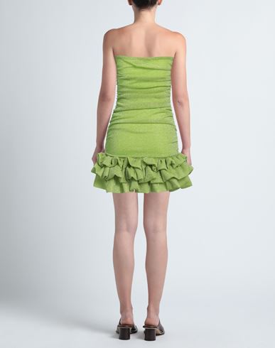 House Of Amen Woman Mini dress Lime green Size 8 Polyamide, Metallic Polyester, Polyester