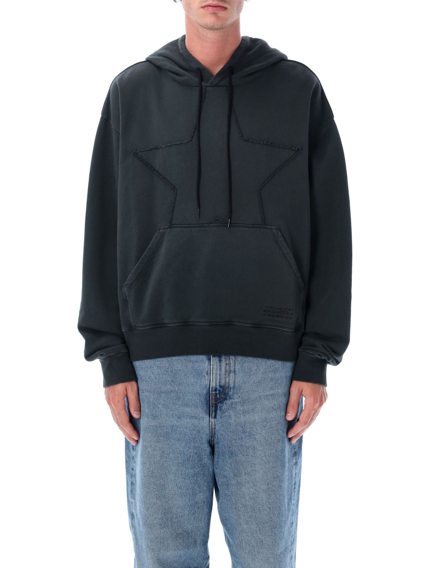 Black Star Embroidered Hoodie