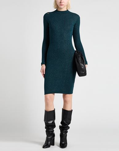 Woman Midi dress Dark green Size XS Polyester