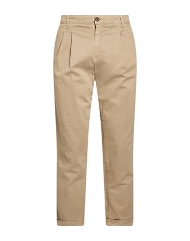 Man Pants Beige Size 28 Cotton, Elastane