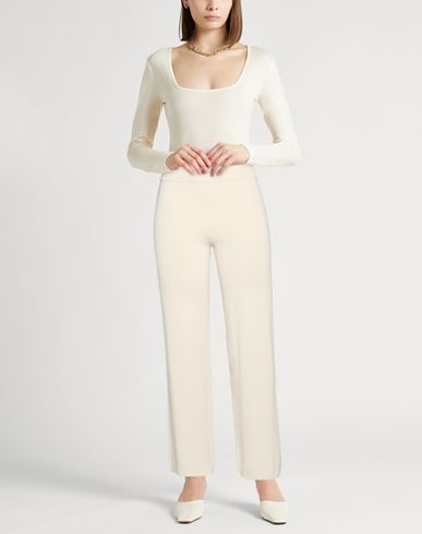 Woman Pants Ivory Size 8 Cotton