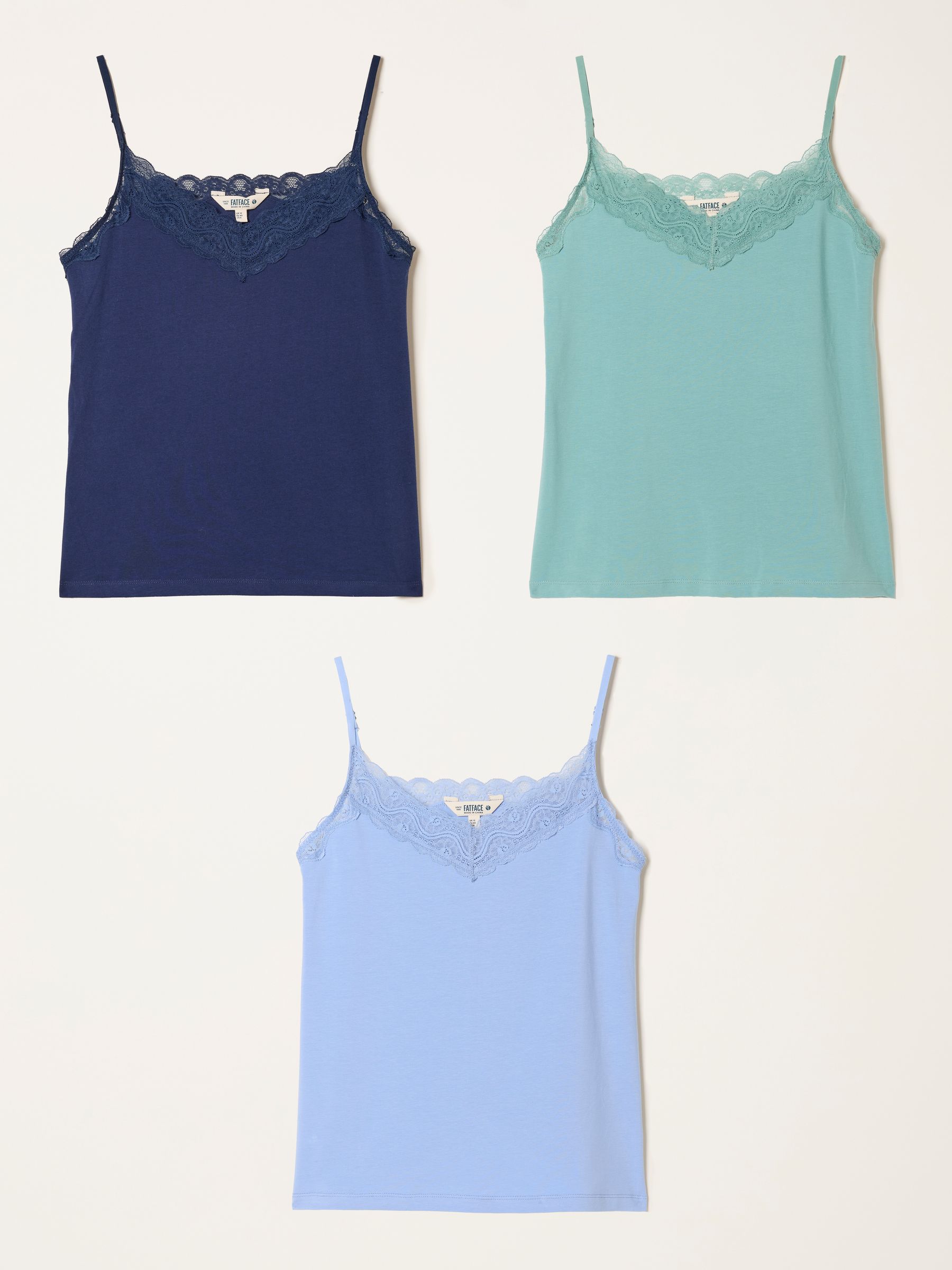 FatFace Blue 3 Pack of Lace Vests