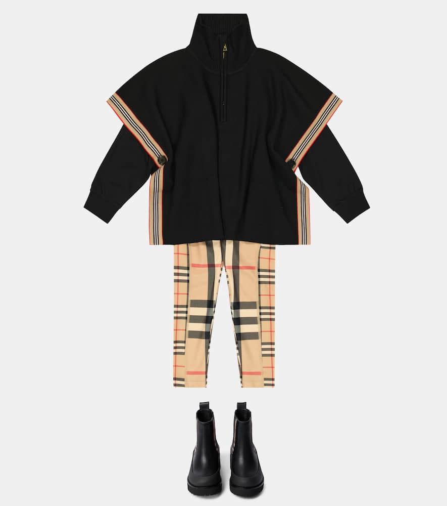 Burberry Kids Wool-blend poncho