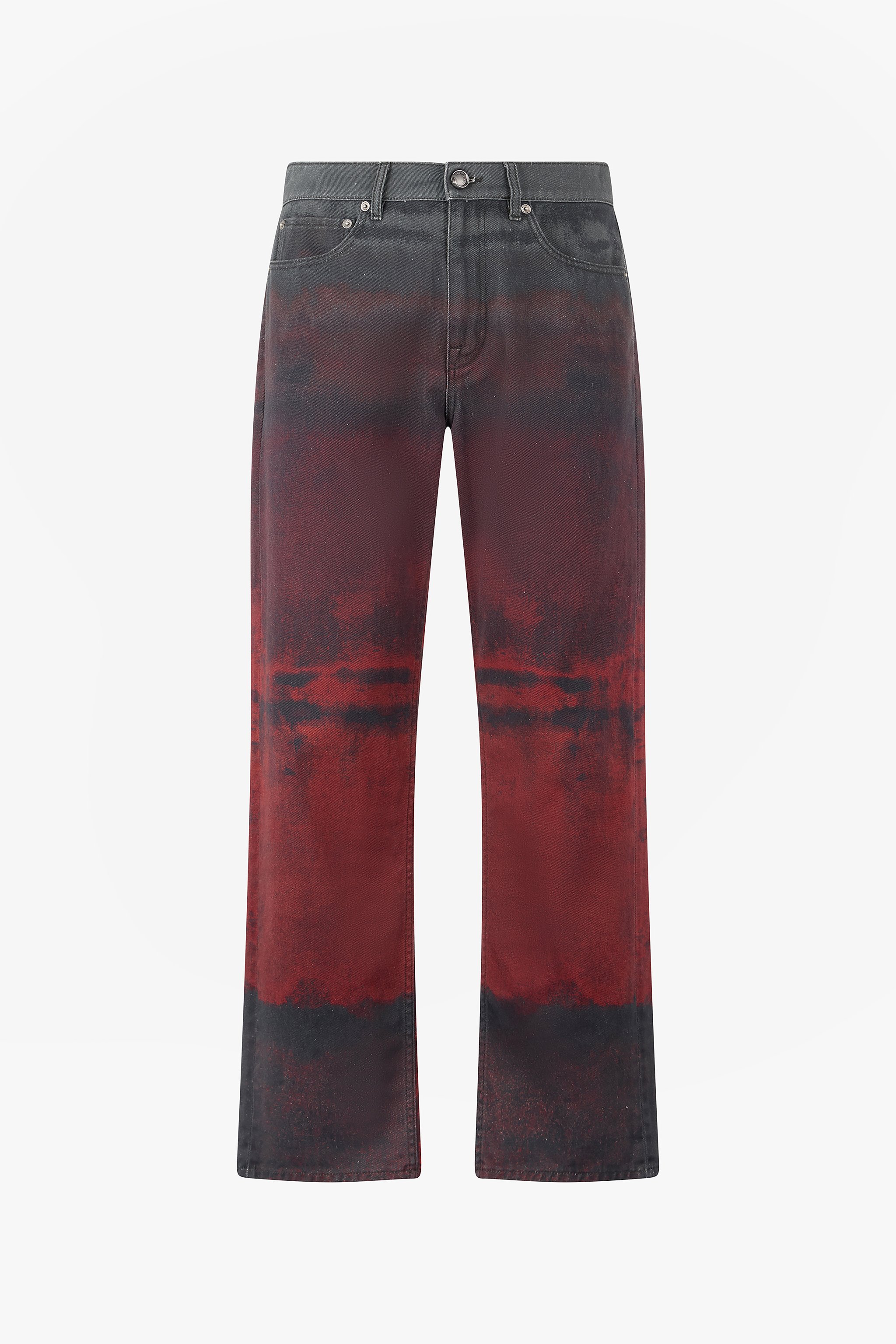 Jeans With A Mottled Print Effect